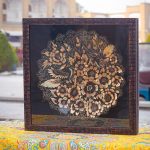 قاب الماس تراش طرح گل و مرغ alm0250